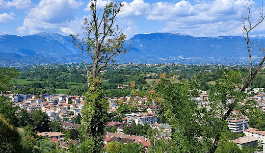 Città di Conegliano, panoramica con vista delle dolomiti venete